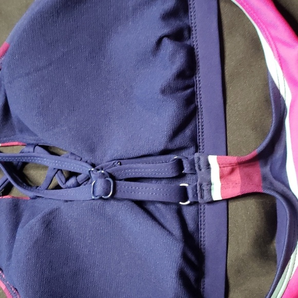 JAG bikini/active rugby stripe top, NWOT - Picture 5 of 5